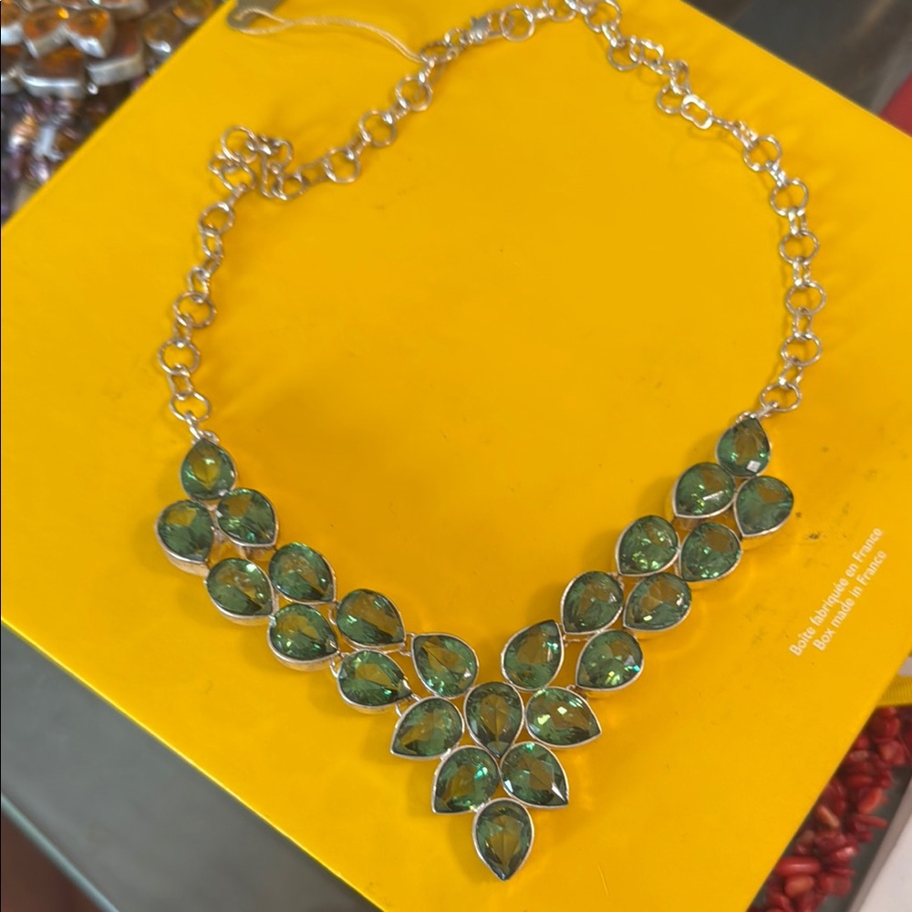 Elegant Green Gemstone Necklace